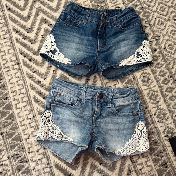 Girls Silver jeans shorts and justice Jean shorts - Picture 1 of 6
